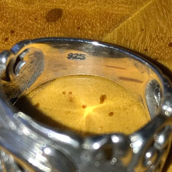 Natural Kyanite Chrome Diopside Garnet Sterling Silver Dolphin Ring Size 6 - Picture 6 of 10